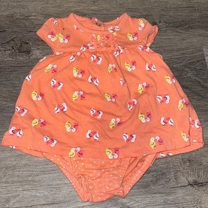 Light orange dress romper baby snap bottom and back - gently used. Child of mine